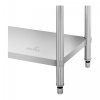 Stół ze stali nierdzewnej z półkami - 200 x 60 x 16.5 cm - 235 kg - 2 półki - Royal Catering ROYAL CATERING 10012662 RCAT-200/60-SPS3SH